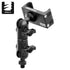 Black Motorcycle Phone Cradle | Mirror Hole Mount - M10 x 1.5 Coarse Thread Ball | 3.5" DuraLock™ Arm