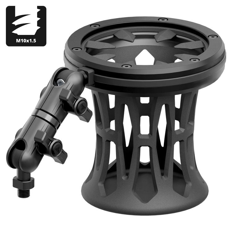 Drink Holder Series - M10 Coarse Threaded Ball Mirror Mount - Long Reach