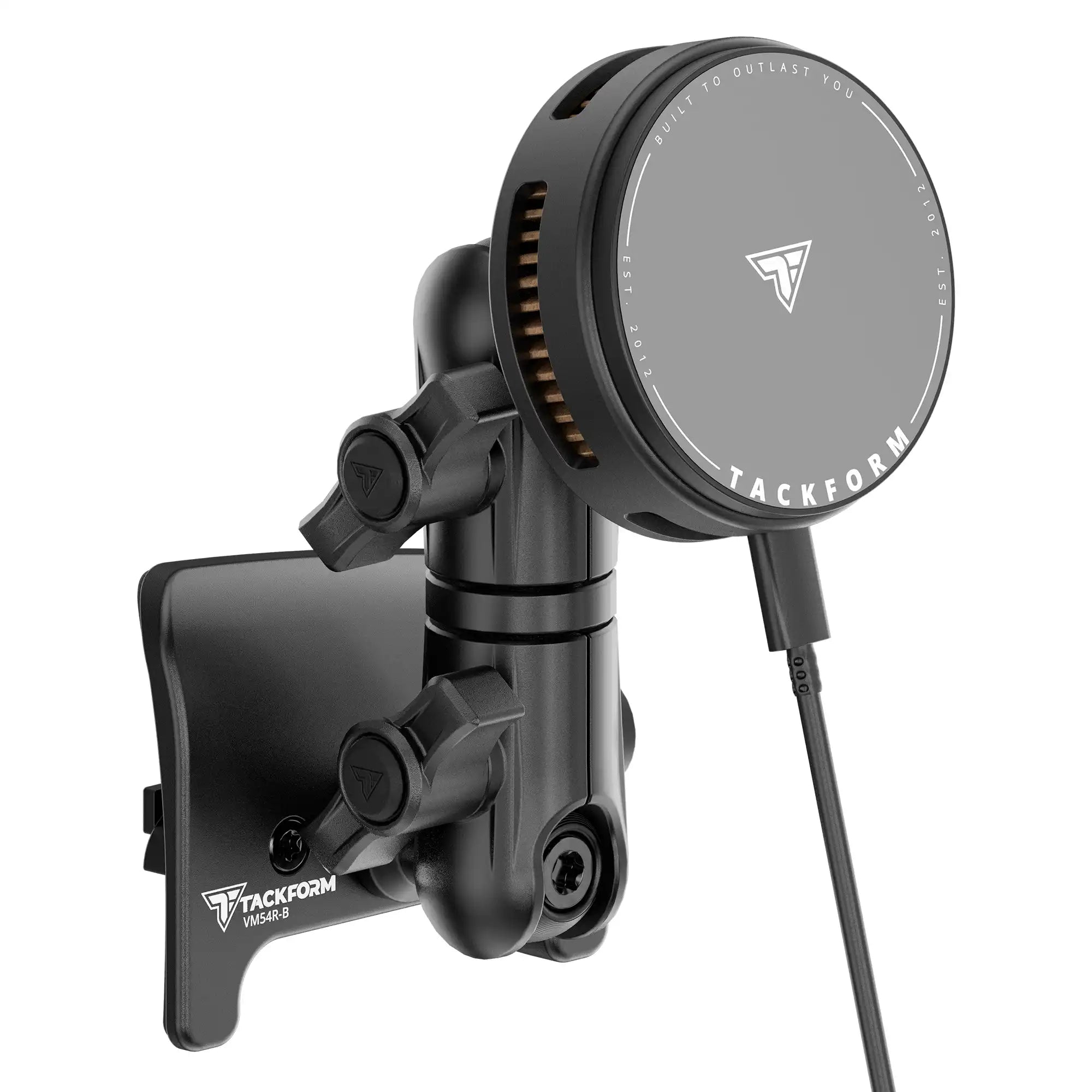 Product image of black 25W Qi Wireless Charging Toyota Tacoma Phone Mount active cooling
