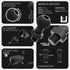 Black Motorcycle Phone Cradle | Mirror Hole Mount - M10 x 1.25 Fine Thread Ball | 3.5" DuraLock™ Arm