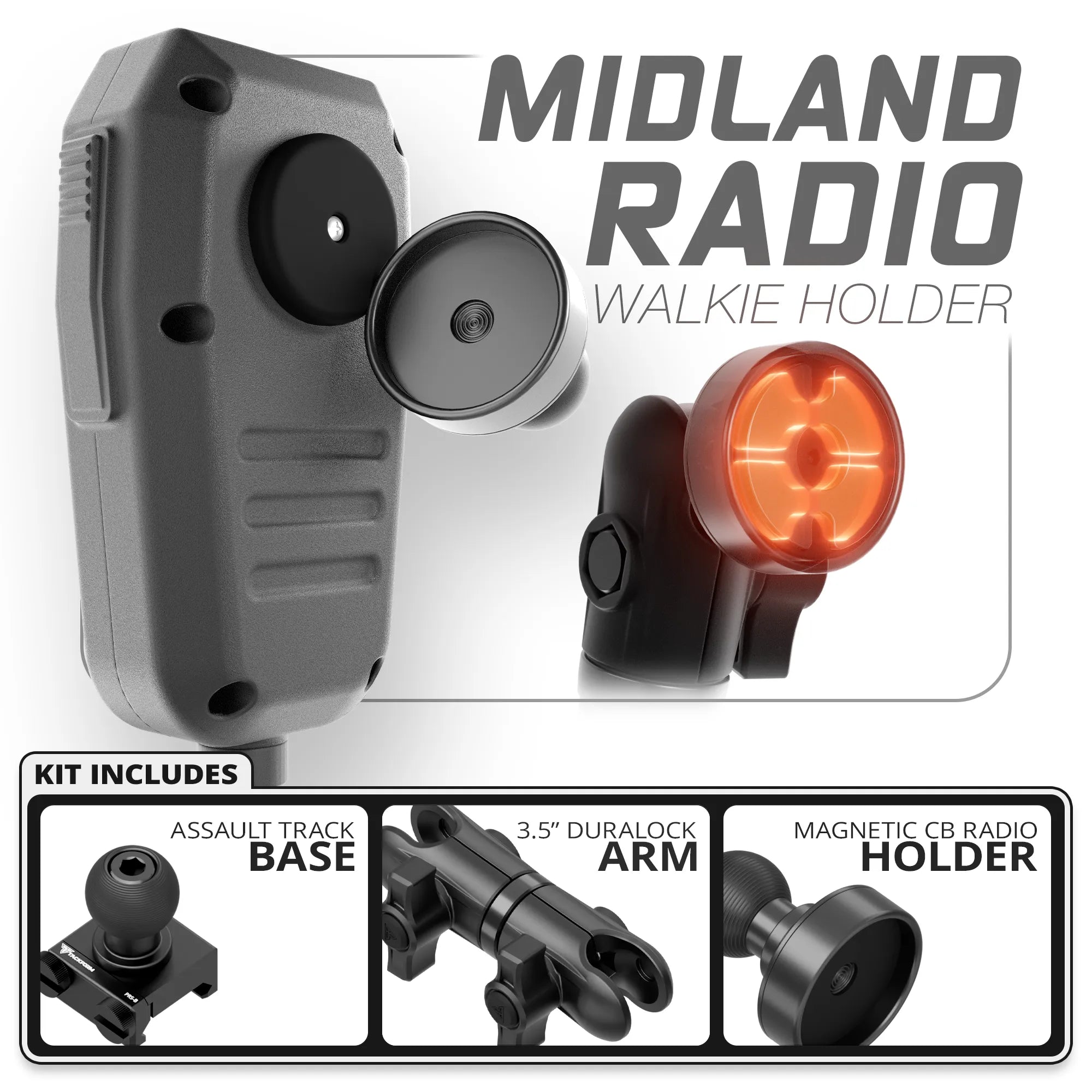 Midland | TRAXX™ - Assault Track Picatinny Base | 3.5" DuraLock Arm