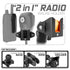 CB Radio/Microphone Holder | TRAXX™ - Assault Track Picatinny Base | 2" DuraLock Arm