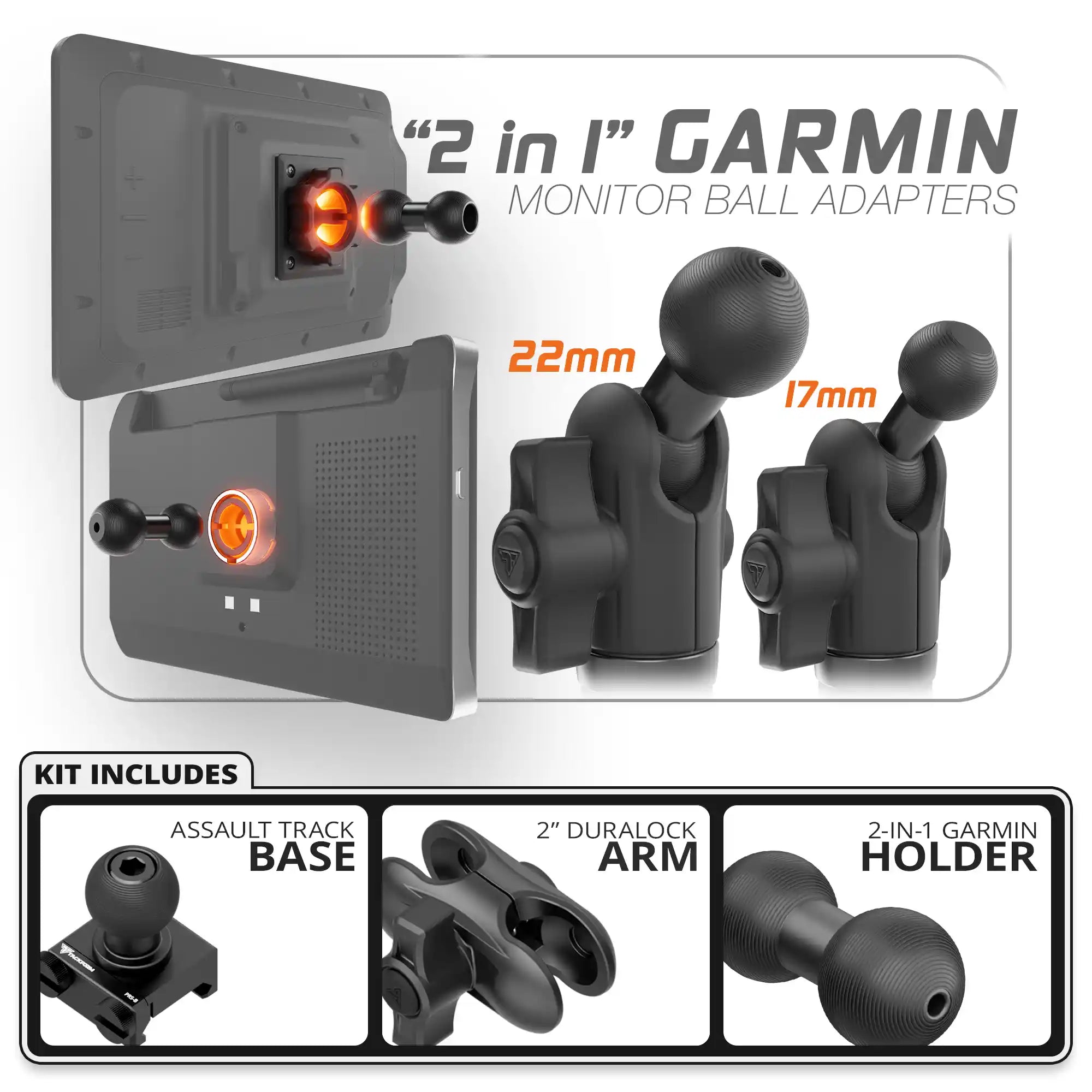 Garmin | TRAXX™ - Assault Track Picatinny Base | 2" DuraLock Arm