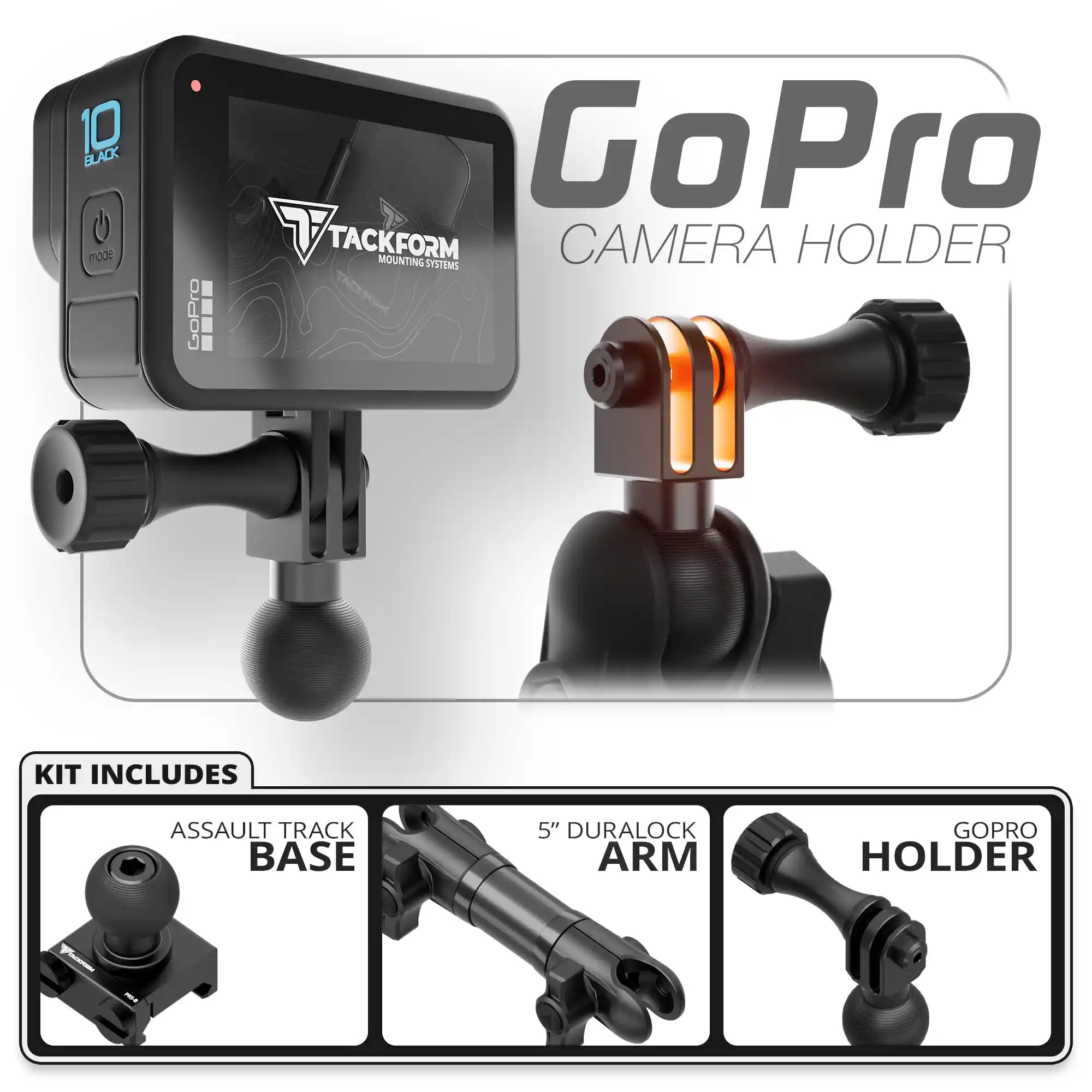 GoPro | TRAXX™ - Assault Track Picatinny Base | 5" DuraLock Arm