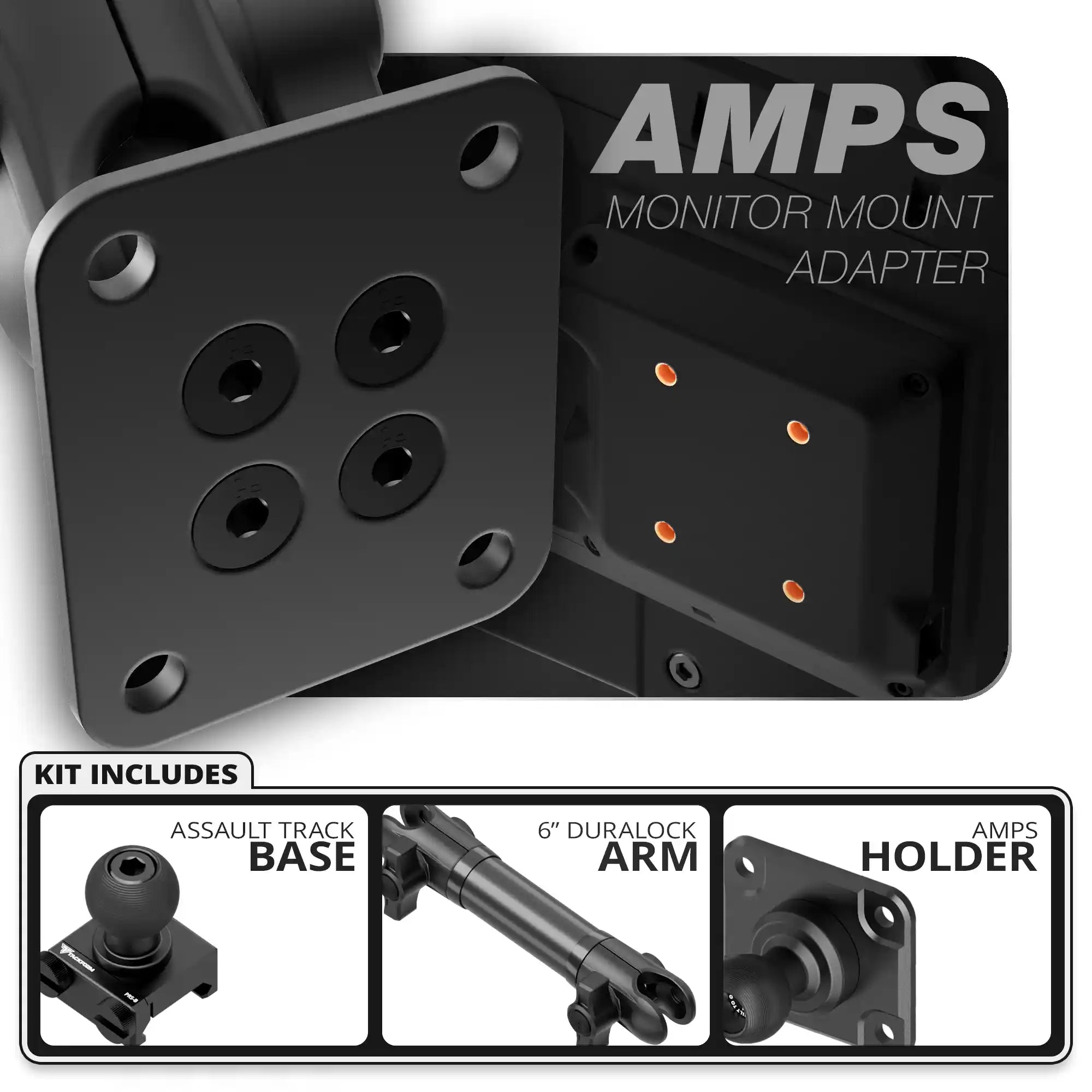AMPS | TRAXX™ - Assault Track Picatinny Base | 6" DuraLock Arm