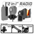CB Radio/Microphone Holder | TRAXX™ - Assault Track Picatinny Base | 6" DuraLock Arm