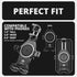 Chrome Motorcycle Adventure Cradle Phone Mount | Wireless Charging and Vibration Dampening | BC3 Universal Clamp for 1-1/4" to 1-1/2" Handlebars | 3.5" DuraLock™ Arm