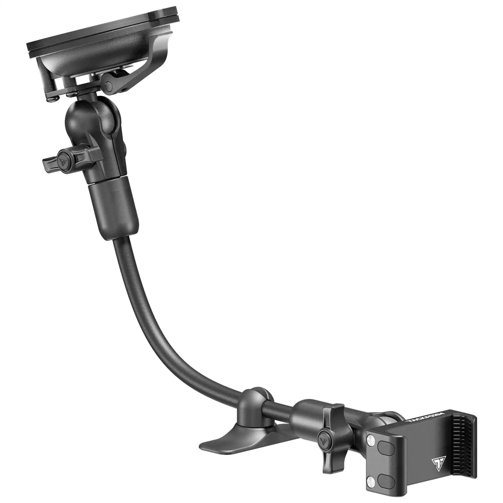 26 Series Windshield Suction Cup Mount with All-Metal Universal Phone Holder | Flex Arm W/ Dash Stabilizer