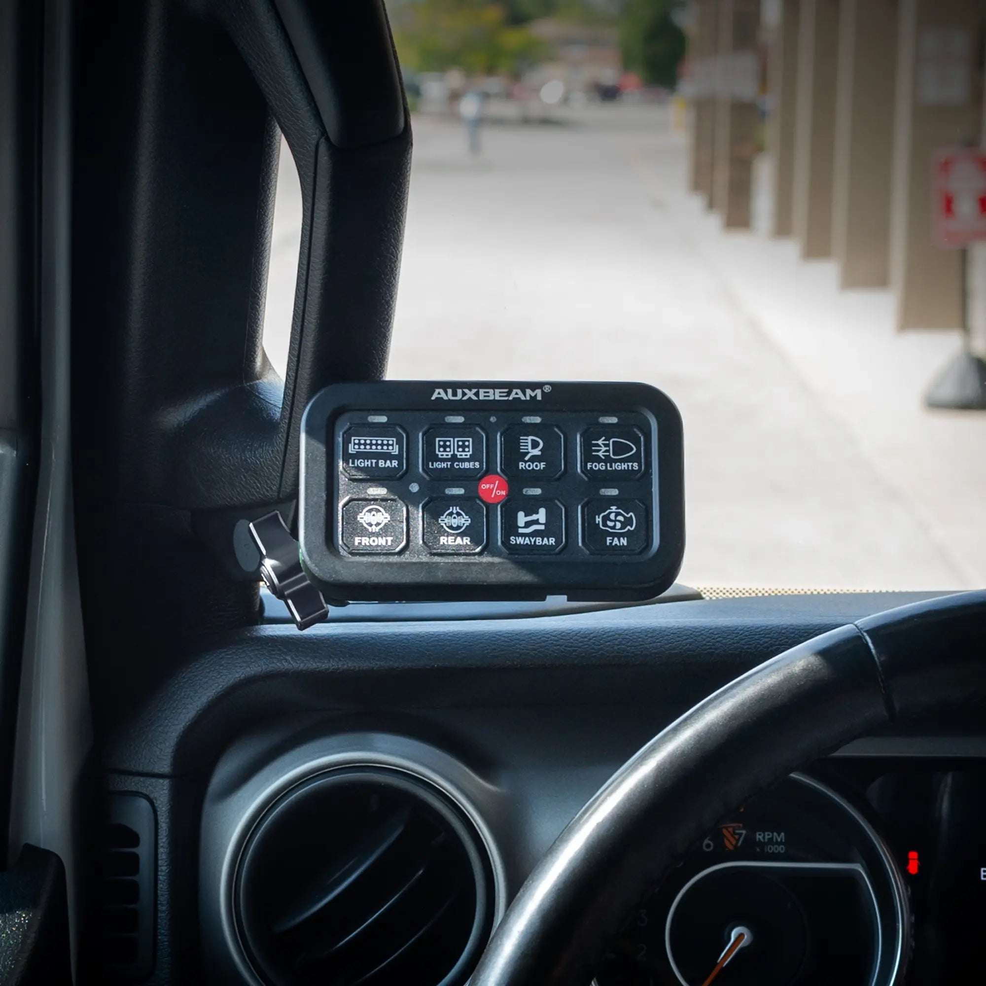 Jeep All Metal Grab Handle Switch Panel Holder with Short Reach Arm 