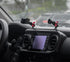 Toyota Tacoma All Metal Full Length Slim Track Dash Bracket with Spring Phone Mount and Magnetic CB Radio Mount