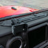 Jeep All Metal Full Length Dash Bracket with Slim Track Quick Repositioning, Spring Phone Mount and Red Color Accent Knobs