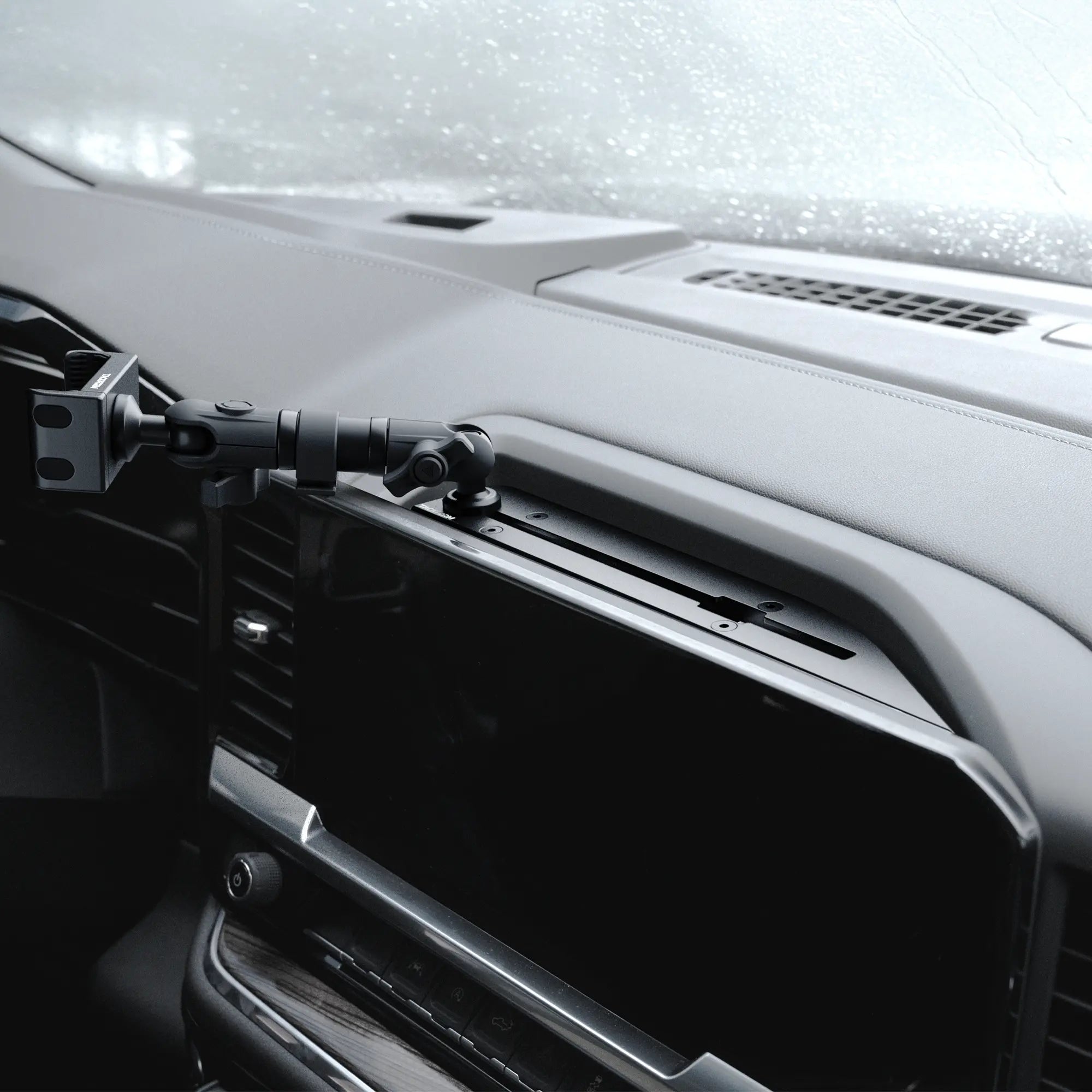 Chevy Silverado All Metal Dash Bracket with Spring Phone Mount 