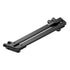 Black metal Tackform slim track dash bracket for Jeep Wrangler TJ with a dual-slot mounting rail design.