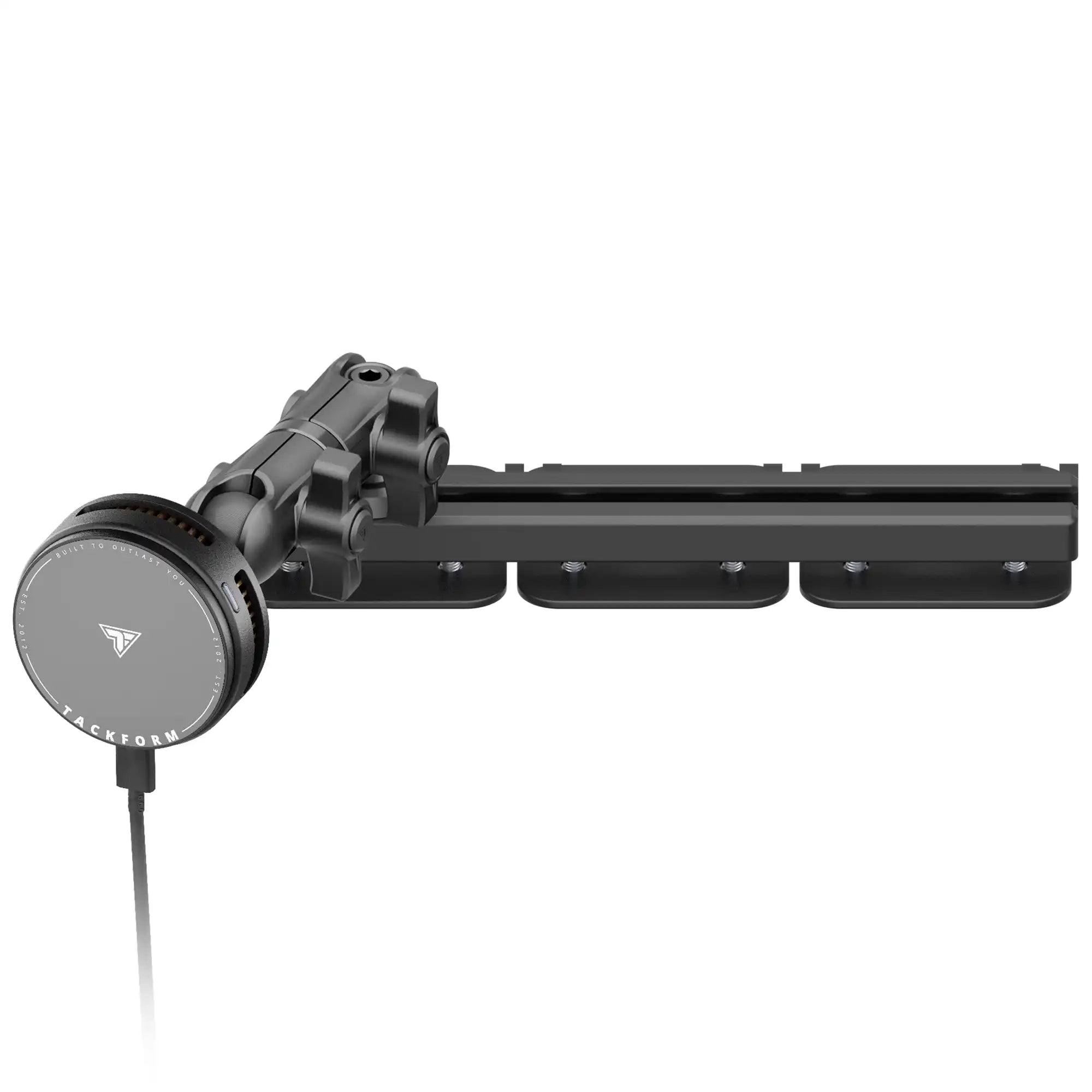 2007 - 2010 Jeep Wrangler JK Tackform Slim Track Dash Bracket With Qi2.2/MagSafe Charging & Cooling Phone Mount