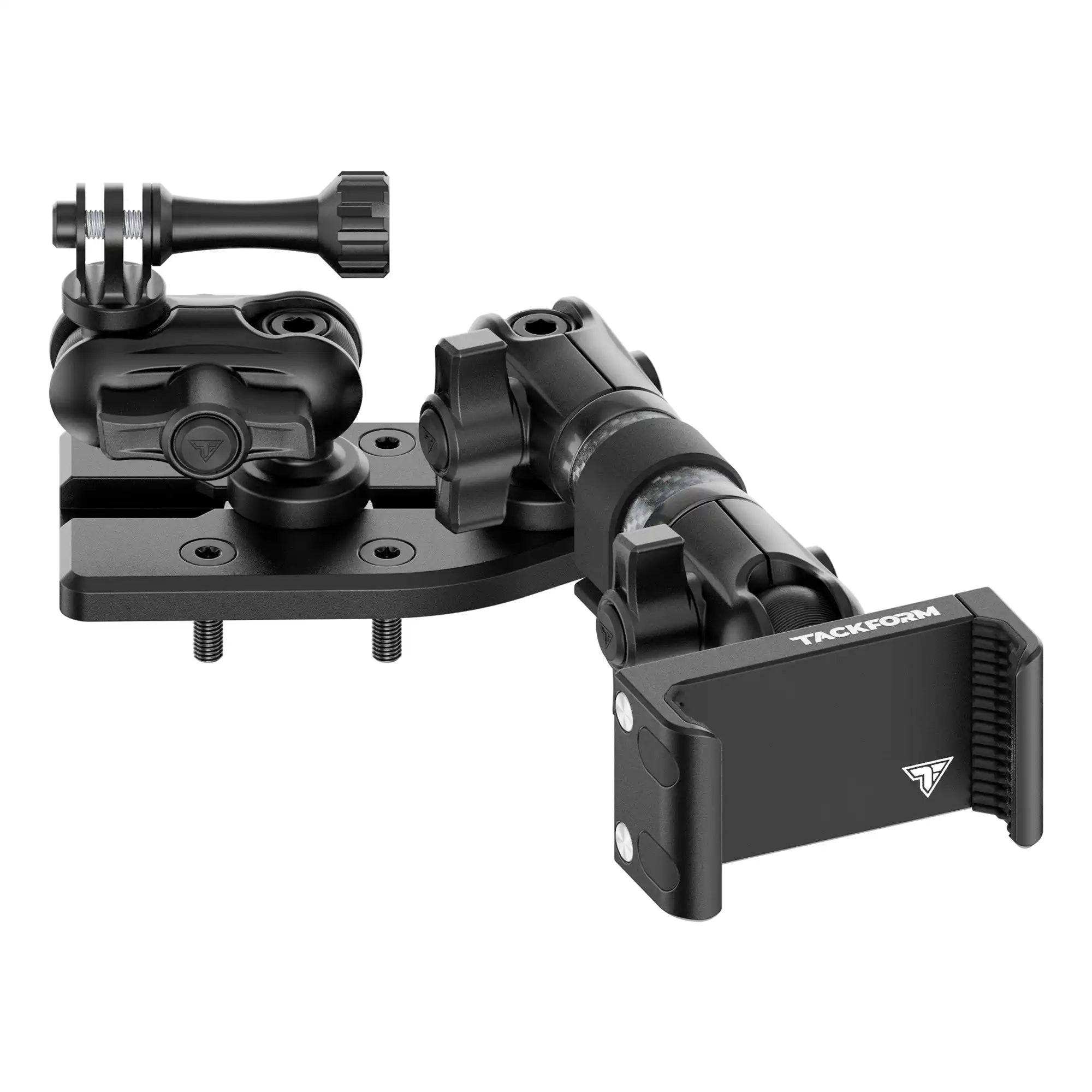 2024+ Jeep Wrangler 4xe ONLY Tackform Slim Track Dash Bracket With 20LITE Phone Mount And GoPro/Action Camera Mount | Passenger Side