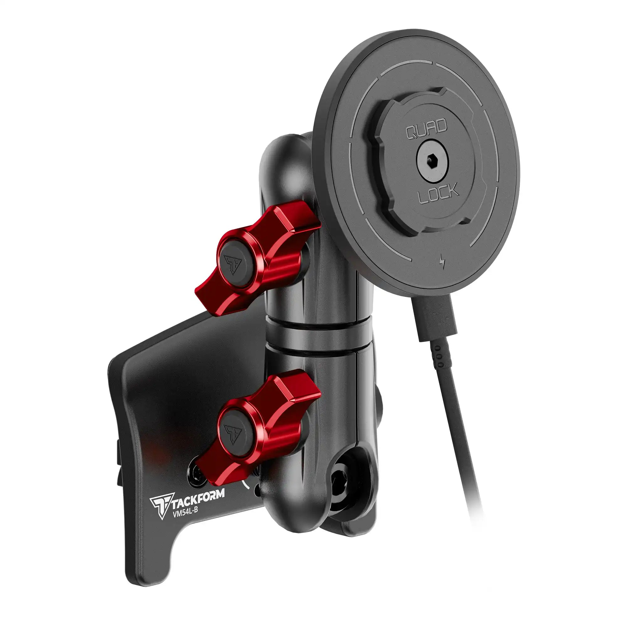 Product image of Tacoma Phone Mount with Magnetic Quad Lock MAG™ Charging Head with Red Billet Knobs