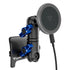 Product image of black MagSafe Charging Toyota Tacoma Phone Mount and blue billet knobs