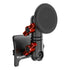 Product image of black Tacoma Phone Mount with iPhone MagSafe magnetic phone holder and red billet knobs