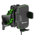 Product image of black Tacoma Phone Mount with Qi Wireless Charging Cradle and Customizable LED Accent Light with Green Billet Knobs