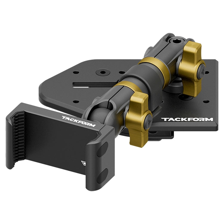 Tackform Jeep Wrangler Dash Kit with Spring Phone Cradle And Yellow Color Accent Knobs 
