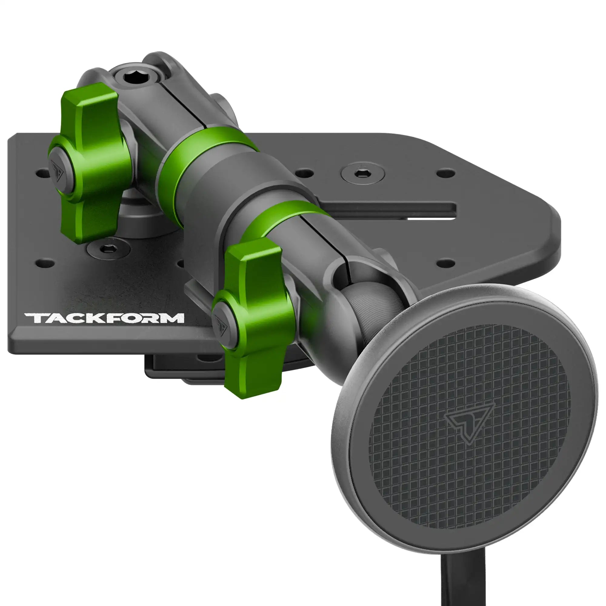 Tackform Passenger Jeep Wrangler Dash Kit with MagSafe Wireless Charger And Green Color Accent Knobs