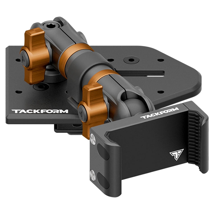 Tackform Passenger Jeep Wrangler Dash Kit with Spring Phone Cradle And Orange Color Accent Knobs 

