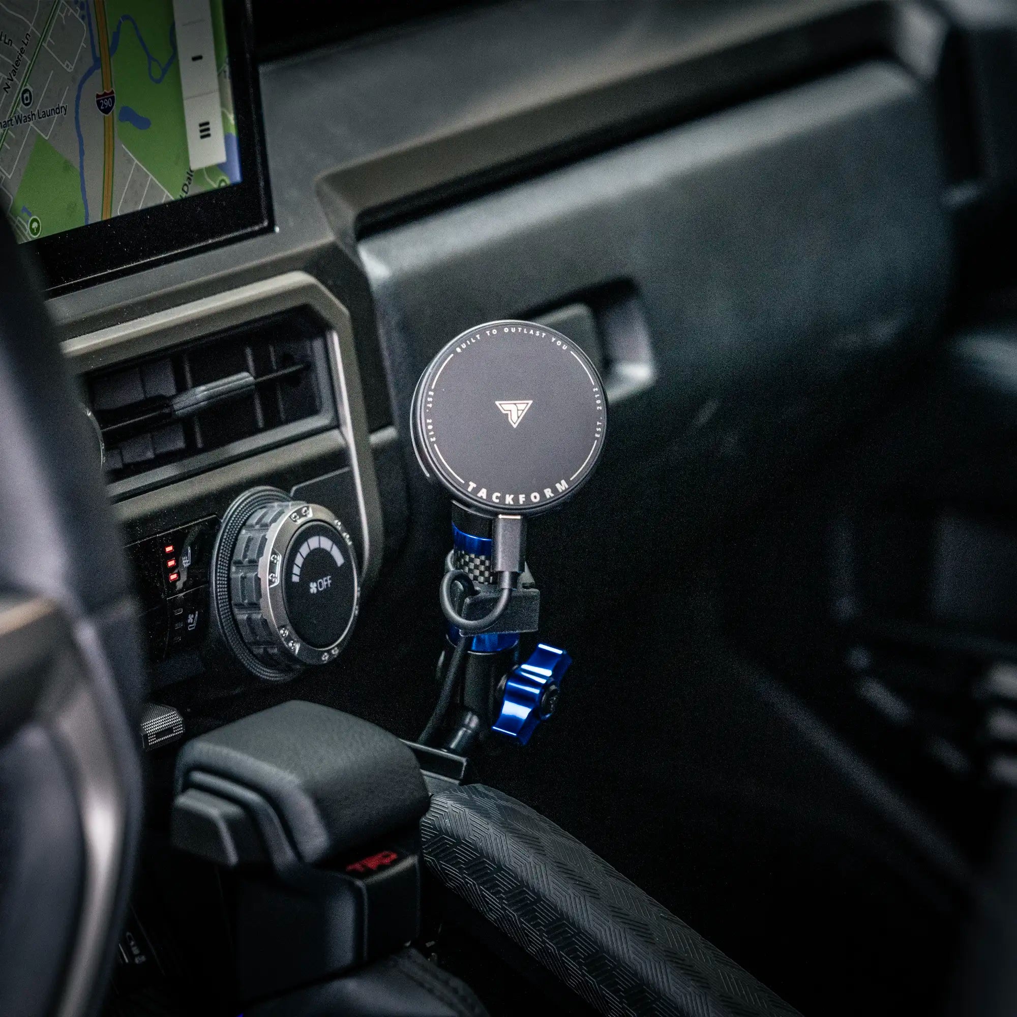 Tackform Tacoma Metal MagSafe Magnetic Charging Phone Mount for Toyota Tacoma Installed in vehicle 