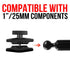 Arm | 2.75" Long | Aluminum | For 1"/25mm/B-Sized Ball
