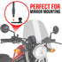 Action Camera Holder - Compatible with GoPro | Mirror Mount - Through Hole for M10 or 3/8" Bolt | Short Reach Arm