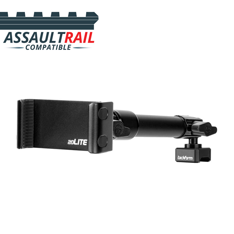 TRAXX™ - Assault Track Picatinny Mount | 7.5"- 9.25" Telescoping Arm | Enduro 20 LITE Phone Holder