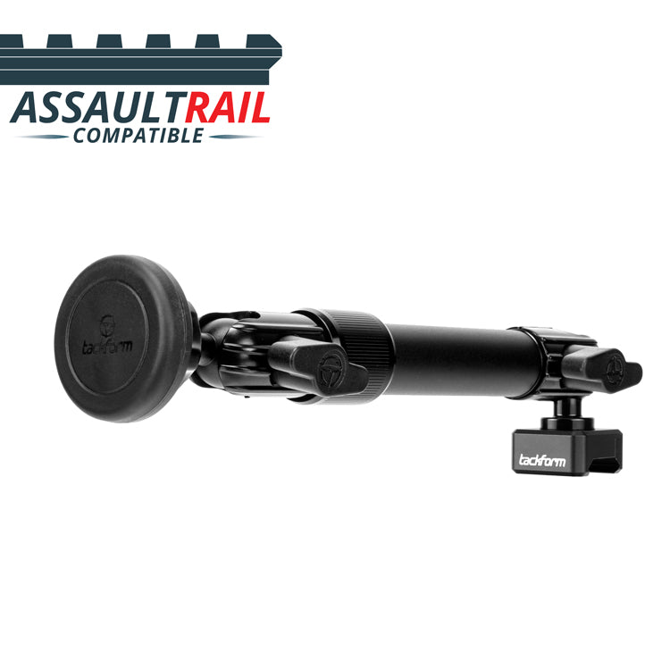 TRAXX™ - Assault Track Picatinny Mount | 7.5"- 9.25" Telescoping Arm | Magnetic Phone Holder
