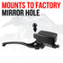 Black Motorcycle Action Camera Holder | Mirror Hole Mount - M10 x 1.5 Coarse Thread Ball | 3.5" DuraLock™ Arm