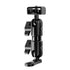 Black Motorcycle Camera Holder | Mirror Mount - Through Hole for M10 or 3/8" Bolt | 3.5" DuraLock™ Arm