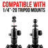 Threaded Ball Mount | 1/4 in - 20 Receiving Hole | 1"/25mm B-sized Ball