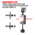 Golf Cart Phone Mount | Spring Loaded Phone Holder | All Metal Design | Enduro Series