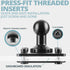 AMPS Drill Base Mount with Install Kit for Semi Truck | 7" Modular Arm | Enduro 20LITE Phone Holder | 20mm Ball System