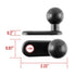 Pinch Bolt Mount | Thru Hole for M10 Bolt or 3/8" Bolts | 1"/25mm/B-Sized Rubber Ball