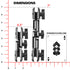 Dual 20mm Ball Socket Arm With Elbow | Die Cast Arm With Knob | 4.5" - 7"