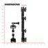 Headrest Mount for Action Cameras | Compatible with GoPro | 10.75" Long Modular Arm | Enduro Series