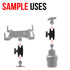 Arm | 2.75" Long | Composite Plastic | Dual 1"/25mm/B-Sized Ball Sockets