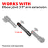 Dual 20mm Ball Socket Arm With Elbow | Die Cast Arm With Knob | 4.5" - 7"