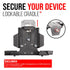 AMPS Drill Base Mount | 10.5" Length | Metal Locking Tablet Holder | 1"/25mm Ball System