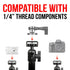 Headrest Camera Mount | 10.75" Modular Omni-Directional Arm | Locking Headrest Clamp | Enduro Series