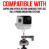 Black Motorcycle Action Camera Holder | Mirror Hole Mount - M10 x 1.25 Fine Thread Ball | 3.5" DuraLock™ Arm
