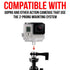 Action Camera Holder - Compatible with GoPro | Mirror Mount - Through Hole for M10 or 3/8" Bolt | Short Reach Arm